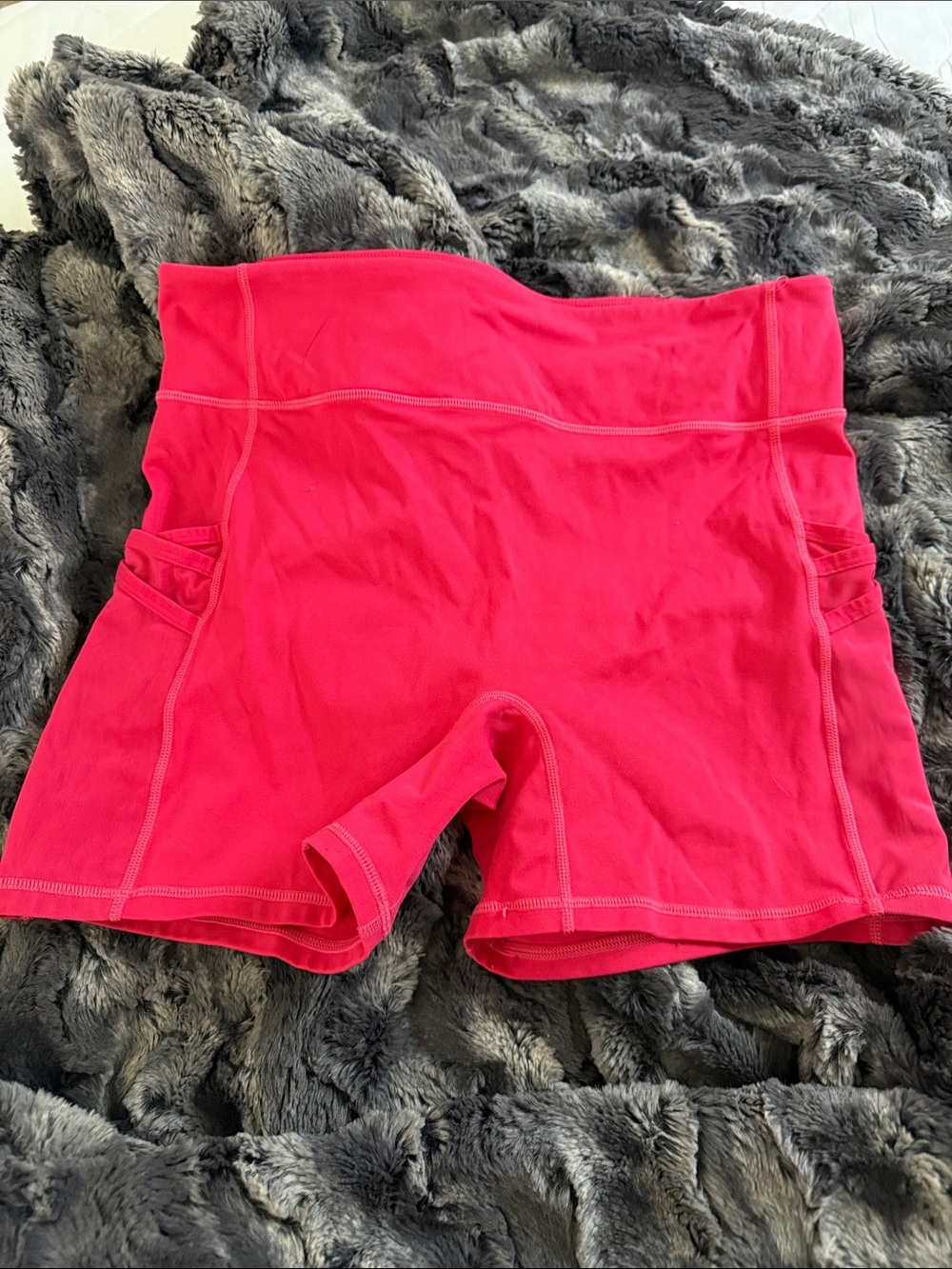 Fabletics Hot Pink High-Waist Bike Shorts